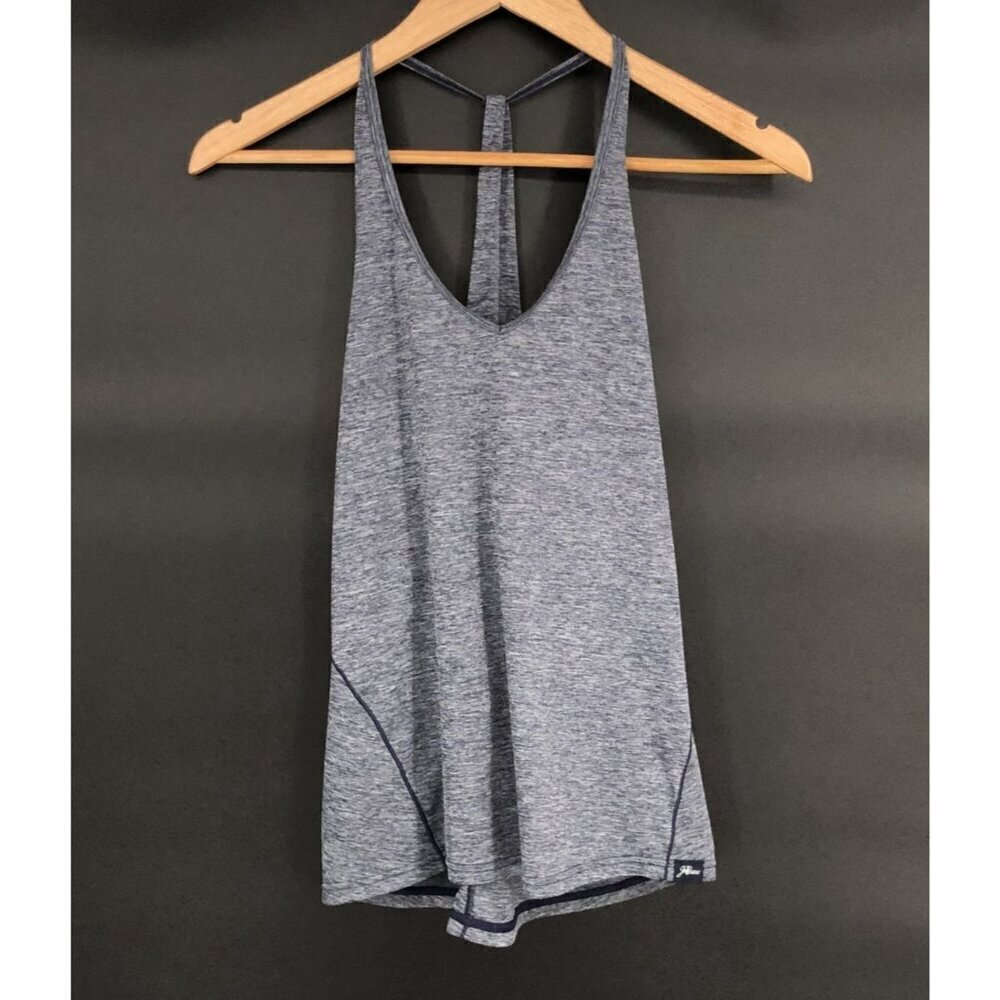 J.Crew New Balance Women Heathered Racerback Tank Top S Blue Workout Athleisure